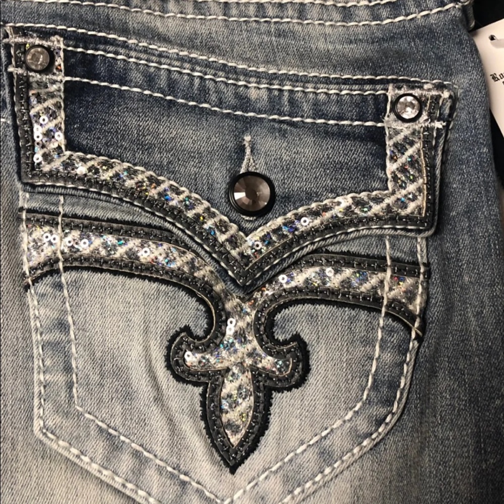Rock revival embellished bling skinny jeans